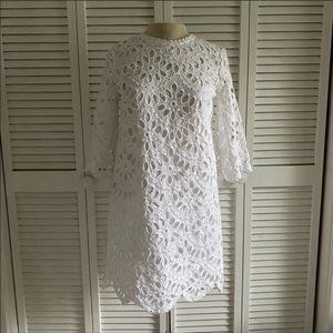 Ann Taylor | Scallop Eyelet Shift Dress